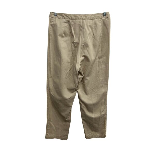 Liz Claiborne Audra Womens Beige Cotton Blend Pants Size 8 Short - Picture 2 of 8